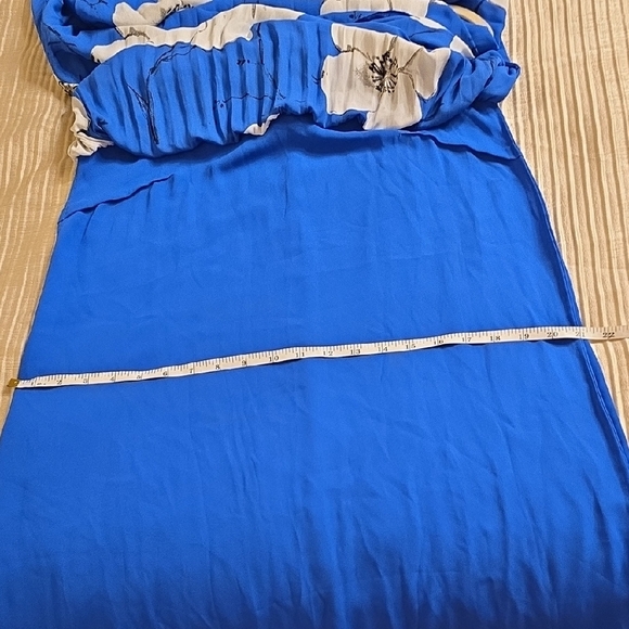 Black Level Chico's Blue and White Floral Midi Dress - Picture 13 of 14